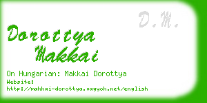 dorottya makkai business card